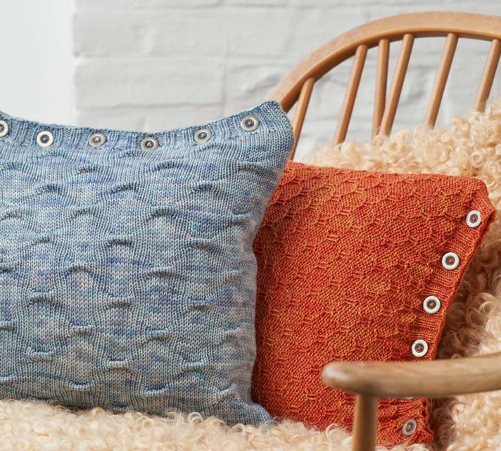 Hand knitting patterns for blankets, cushions and other items for the home.